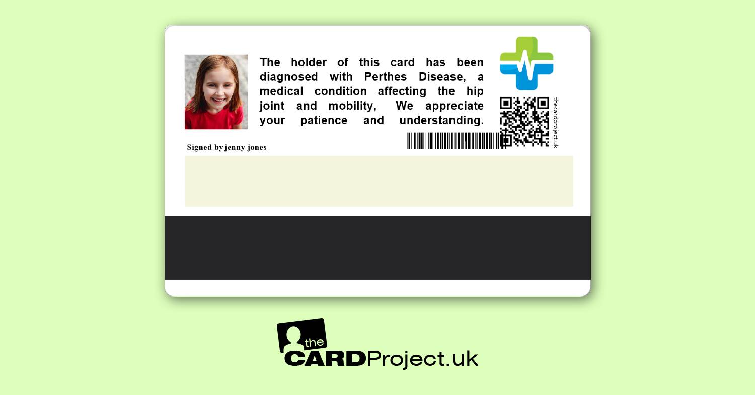 Perthes Premium Medical ID Card (REAR)
